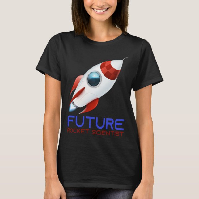 Future Scientist Science Rocket Ship Kids  Astrona T-Shirt (Front)