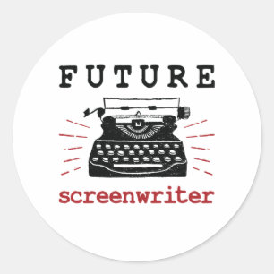 Future Screenwriter Screenplay Writer Movie Film Classic Round Sticker