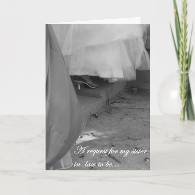 Future Sister-in-Law Bridesmaid Request Card (Front)