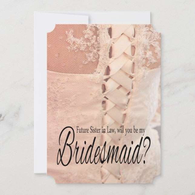 Future Sister in Law Please be Bridesmaid Invitation (Front)