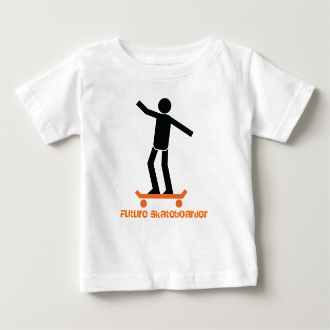 Future skateboarder skateboarding custom baby T-Shirt (Front)