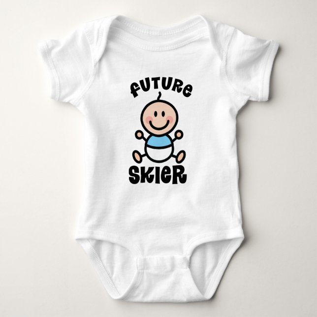 Future Skier Baby Gift Baby Bodysuit (Front)