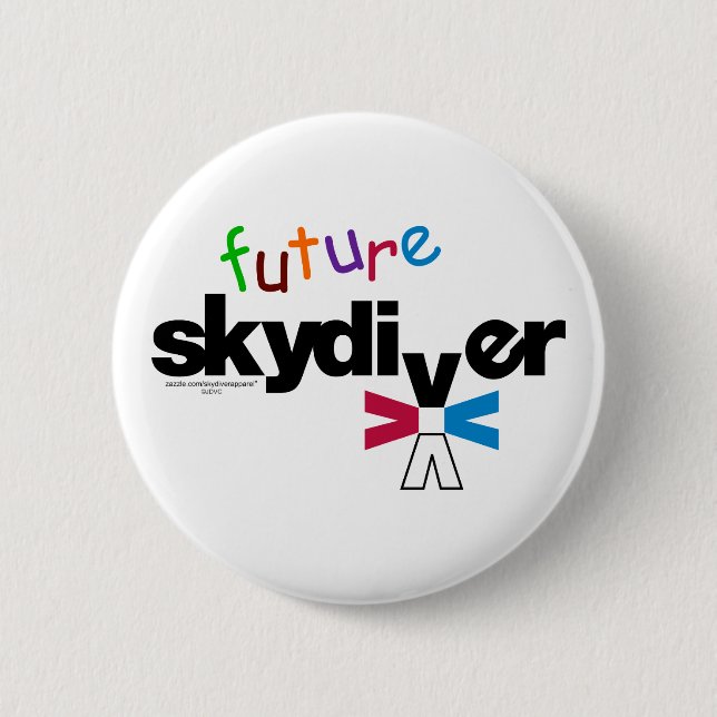 Future Skydiver 6 Cm Round Badge (Front)