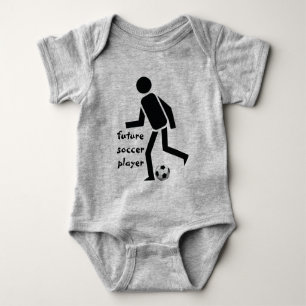 Future soccer player and ball custom baby bodysuit
