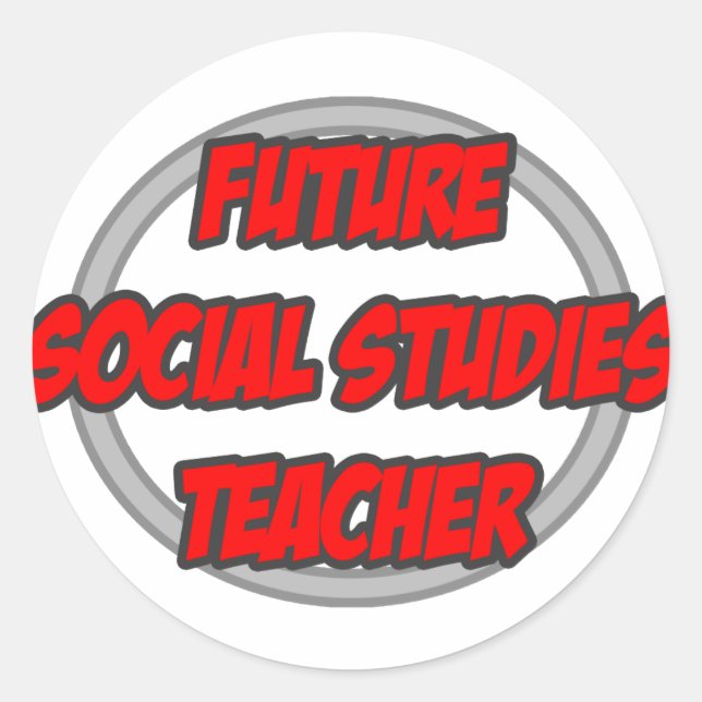 Future Social Studies Teacher Classic Round Sticker (Front)