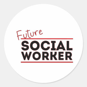Future Social Worker Classic Round Sticker