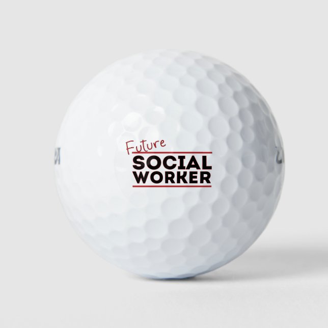 Future Social Worker Golf Balls (Front)