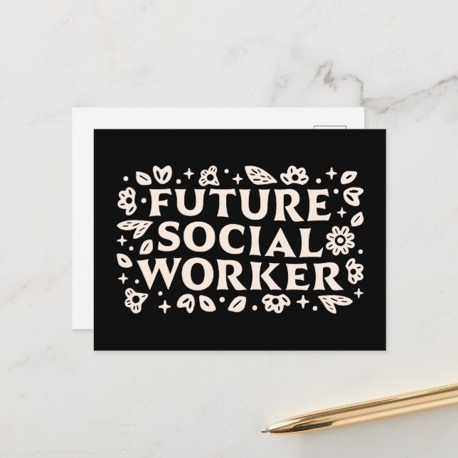 Future social worker student postcard (Front/Back In Situ)