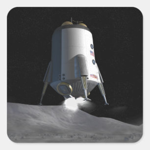 Future space exploration missions 12 square sticker