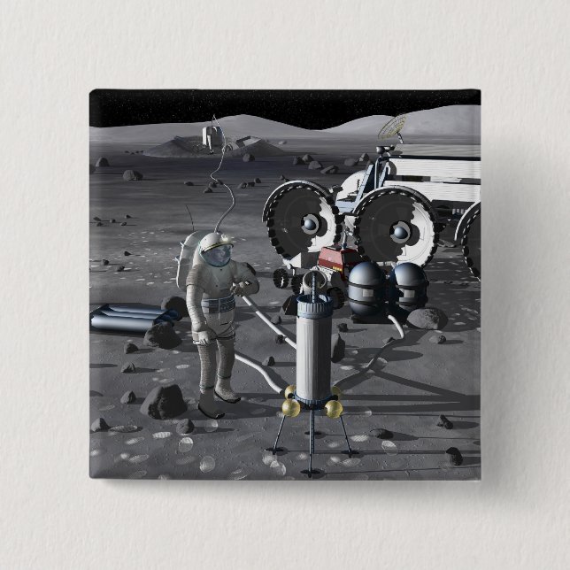 Future space exploration missions 2 15 cm square badge (Front)