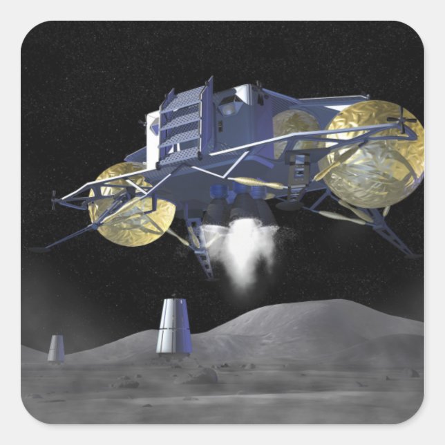 Future space exploration missions 4 square sticker (Front)