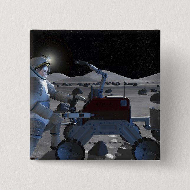 Future space exploration missions 7 15 cm square badge (Front)