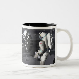 Future space exploration missions Two-Tone coffee mug