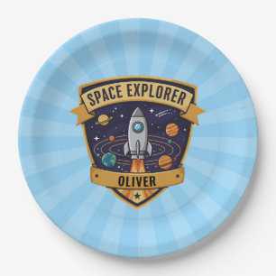 Future Space Explorer Paper Plate