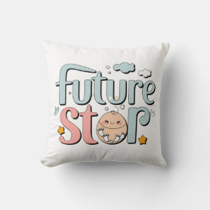 Future Star - Cute Baby Footprints Cushion