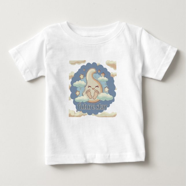 Future Star - Dreamy Baby Footprints Baby T-Shirt (Front)