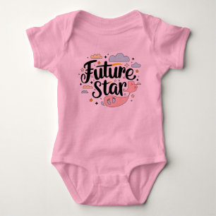Future Star - Whimsical Baby Bump Design Bodysuit