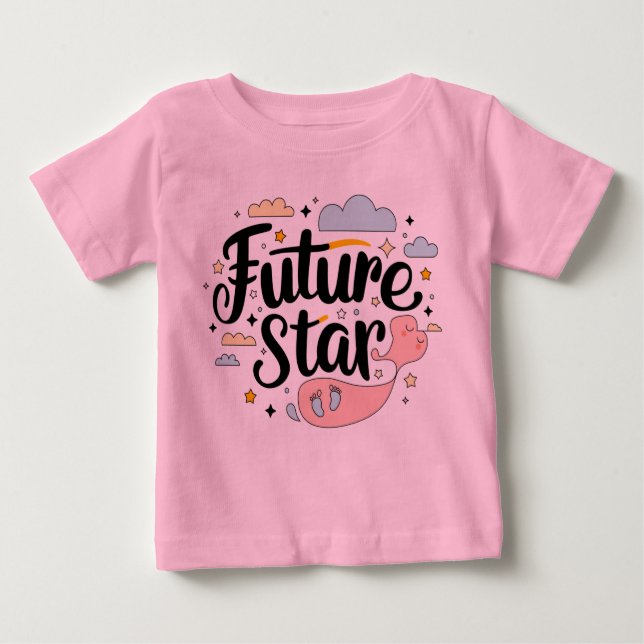 Future Star - Whimsical Baby Bump T-Shirt (Front)