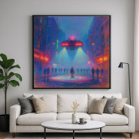 Future Street Police - Pastel Painting Style Art