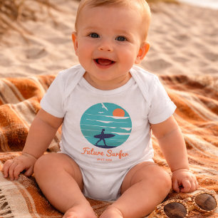 Future Surfer Baby Bodysuit Retro Coastal