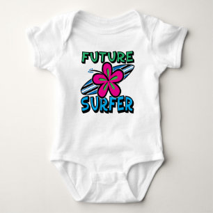 FUTURE SURFER HIBISCUS Infant Bodysuit crawler.