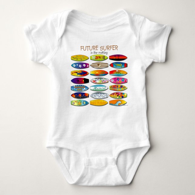 FUTURE SURFER IN THE MAKING BABY BODYSUIT (Front)