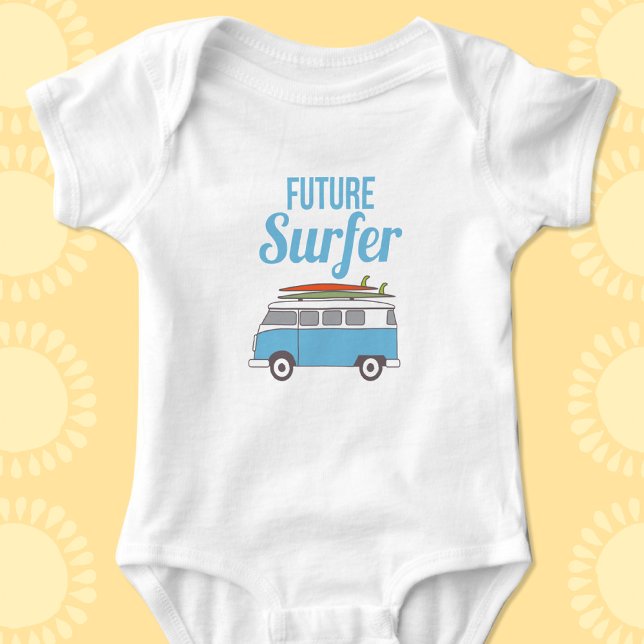 Future Surfer Surfboard Baby Bodysuit (Creator Uploaded)