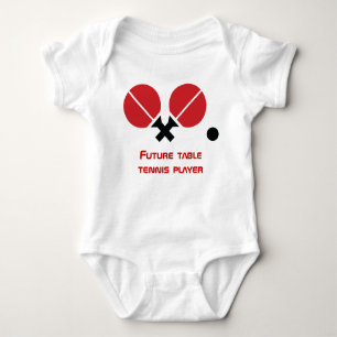 Future table tennis ping-pong player rackets, ball baby bodysuit