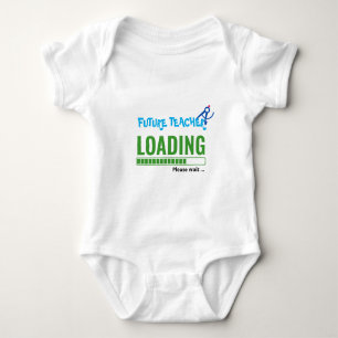 Future Teacher Loading Funny Personalised Unisex Baby Bodysuit