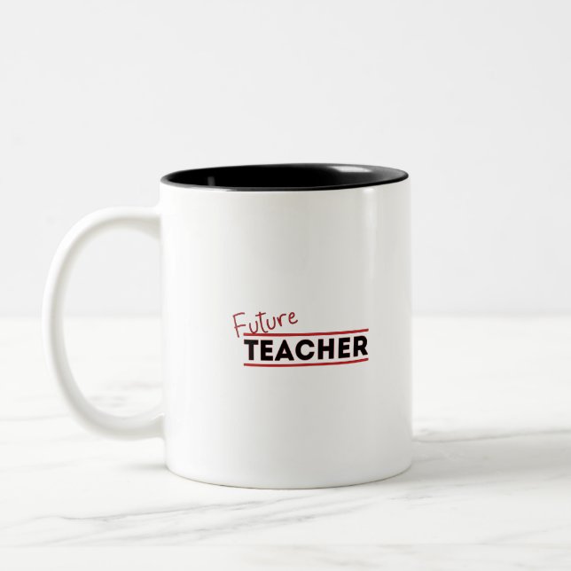 Future Teacher Two-Tone Coffee Mug (Left)