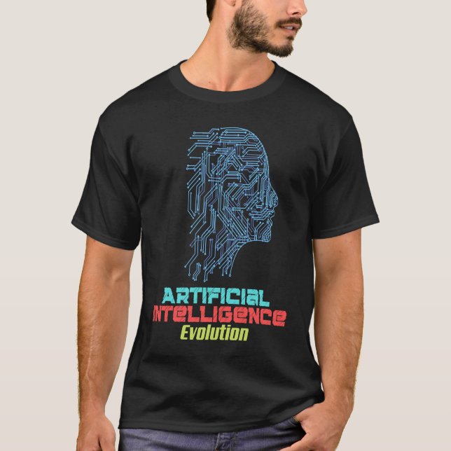 Future Tech Robot Brain Artificial Intelligence AI T-Shirt (Front)