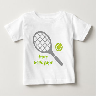 Future tennis player, tennis racket and ball baby T-Shirt
