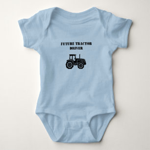 Future Tractor Driver Baby Bodysuit 