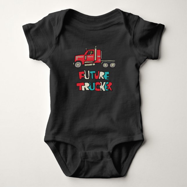 Future Trucker Baby Bodysuit (Front)