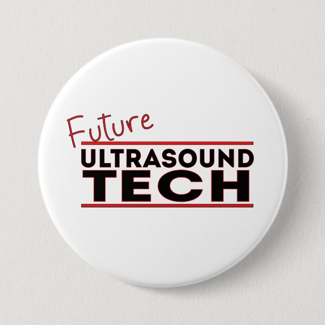 Future Ultrasound Tech 7.5 Cm Round Badge (Front)