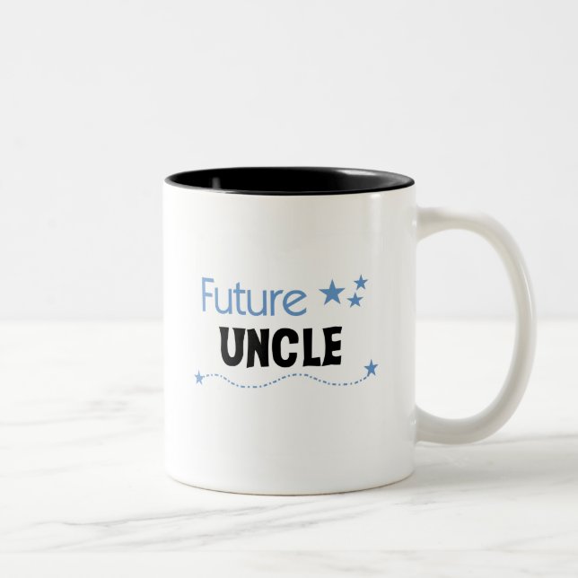 Future Uncle T-shirts and Gifts Two-Tone Coffee Mug (Right)