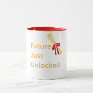 Future Unlocked Graduation Scroll Mens Mug