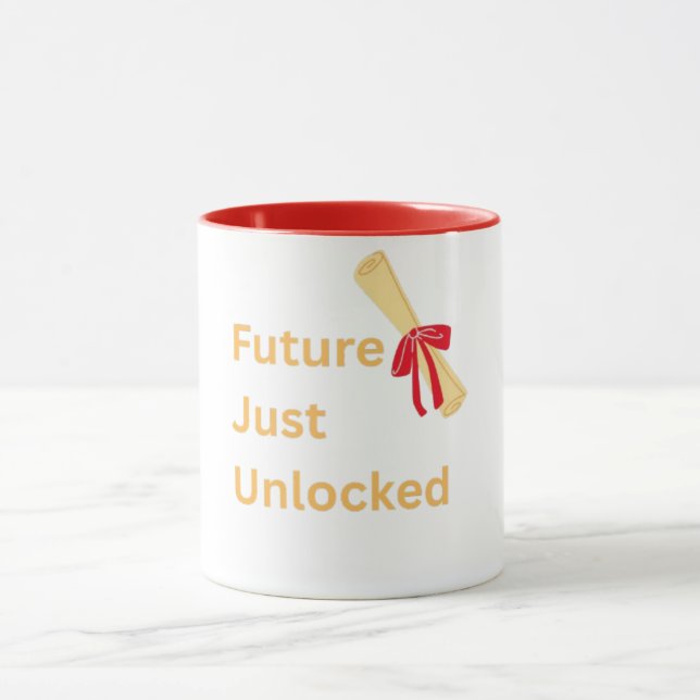 Future Unlocked Graduation Scroll Mens Mug (Center)