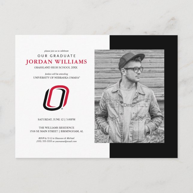 Future UNO Mavericks Graduate Announcement Postcard (Front)