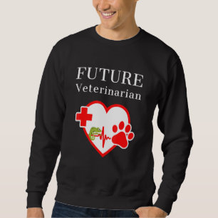 Future Vet Funny Student Veterinarian Heart Animal Sweatshirt