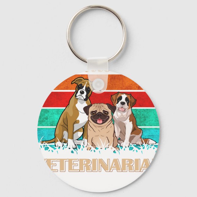 Future Veterinarian  Cute Aspiring Vets Key Ring (Front)