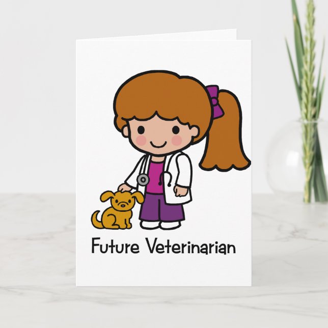 Future Veterinarian - Girl Card (Front)