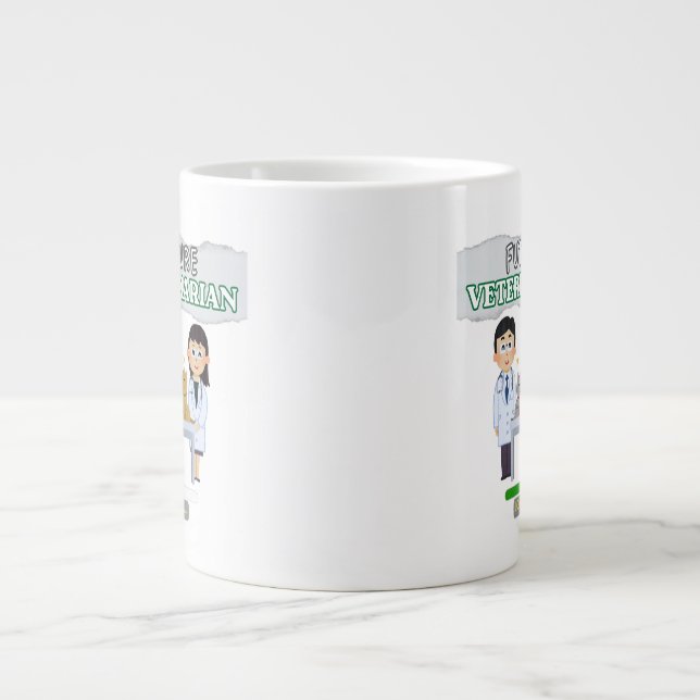 Future Veterinarian Loading – Vet Student Design Large Coffee Mug (Front)