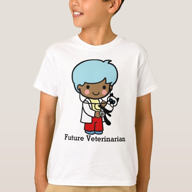 Future Veterinarian with Kitty Cat T-Shirt (Front)