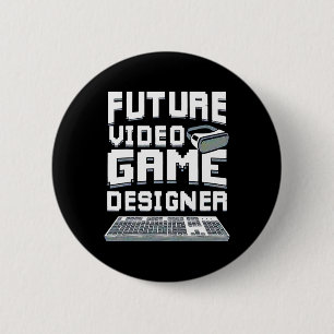 Future Video Game Designer Boys Girls Kids 1  6 Cm Round Badge
