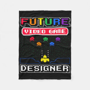 Future Video Game Designer Kid's 1 Fleece Blanket