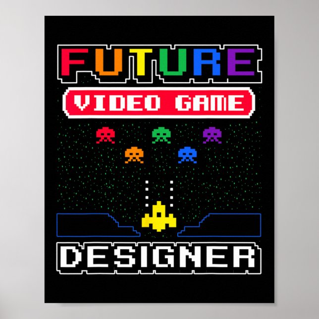 Future Video Game Designer Kid's 1  Poster (Front)