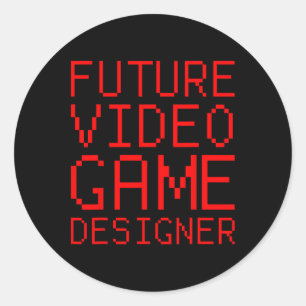 Future Video Game Designer Kid's Classic Round Sticker