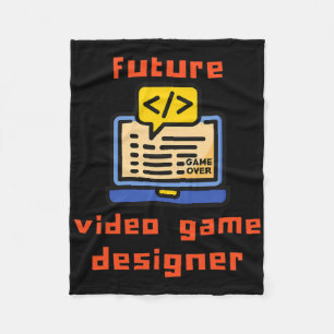 Future Video Game Designer Programmer Coder Fleece Blanket