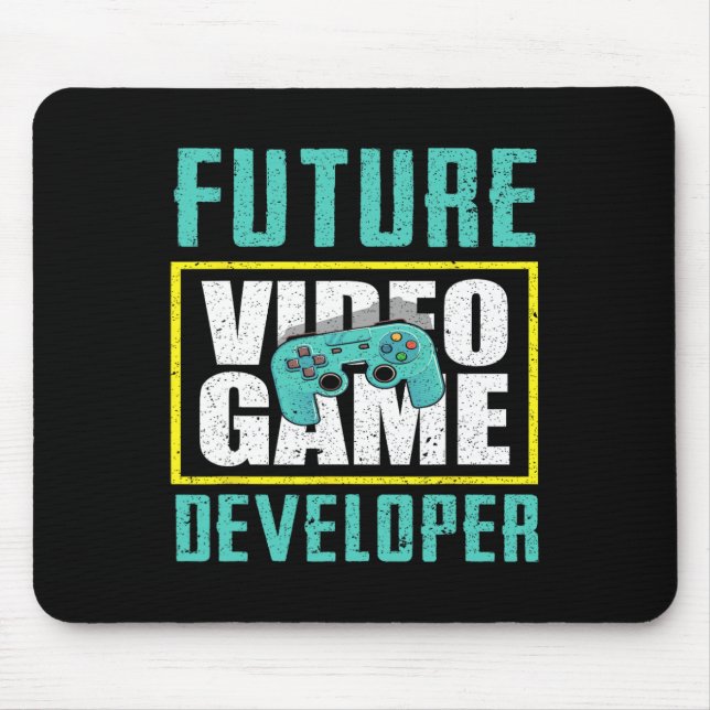 Future Video Game Developer - Cool Game Designer G Mouse Pad (Front)